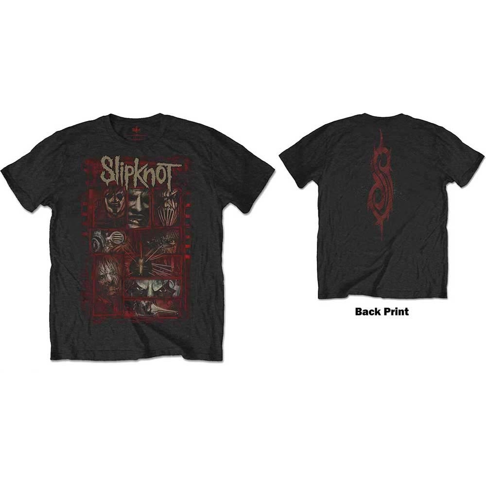 Slipknot Unisex T-Shirt: Sketch Boxes (Back Print) (X-Large)