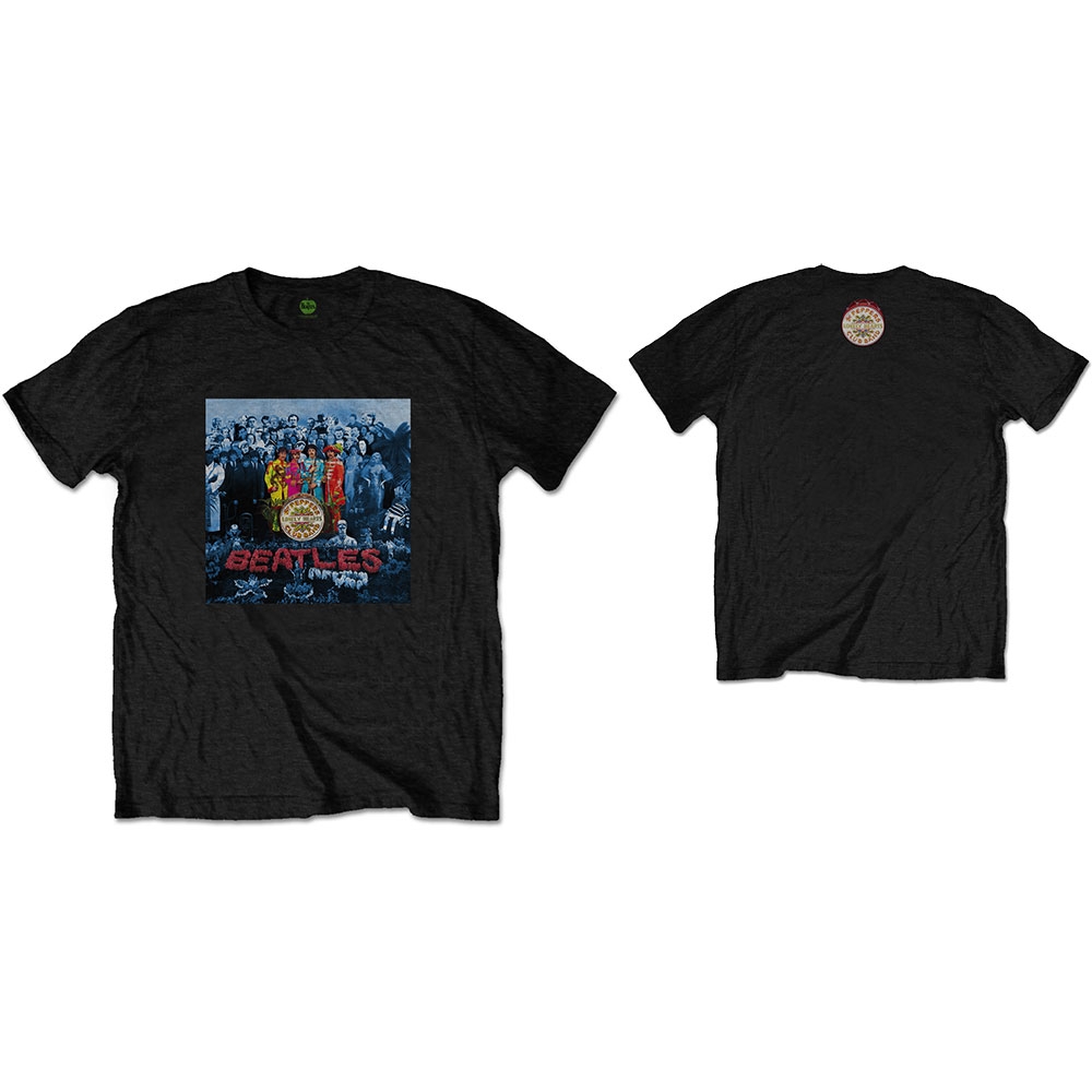The Beatles Unisex T-Shirt: Sgt Pepper Blue (Back Print) (XX-Large)