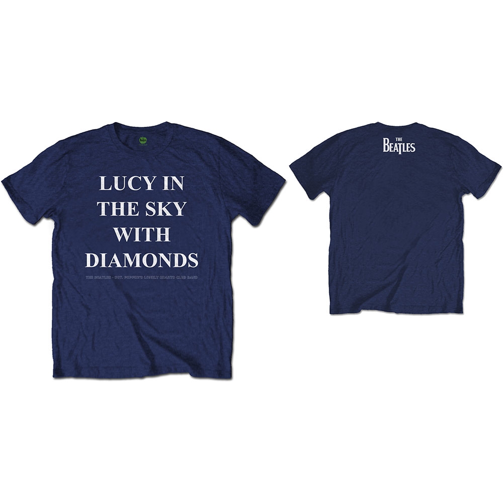 The Beatles Unisex T-Shirt: Lucy in the sky with diamonds (Back Print) (XX-Large)