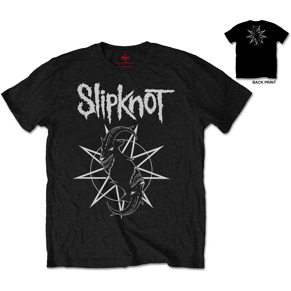Slipknot Unisex T-Shirt: Goat Star Logo (Back Print) (X-Large)