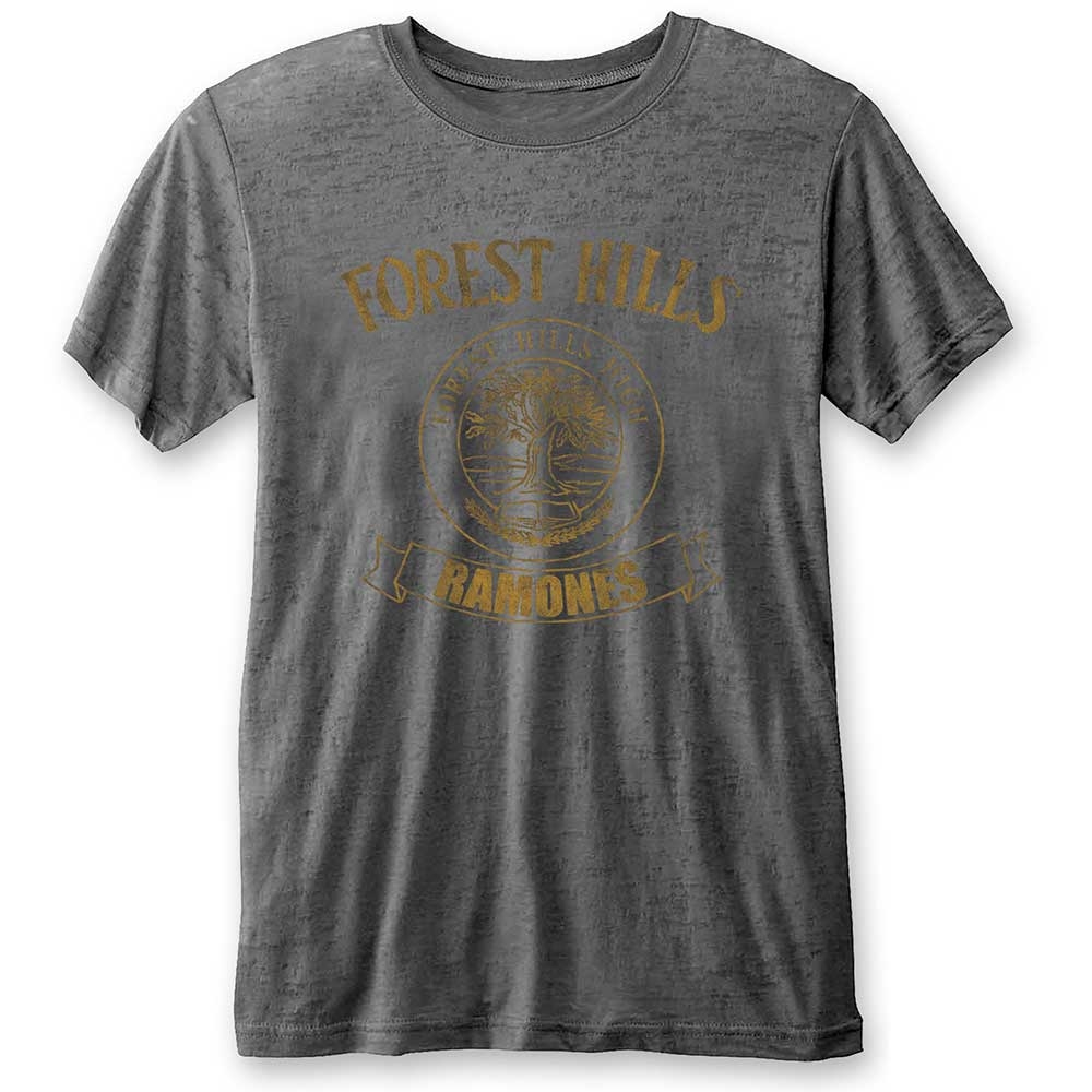 Ramones Unisex Burn Out T-Shirt: Forest Hills (Small)
