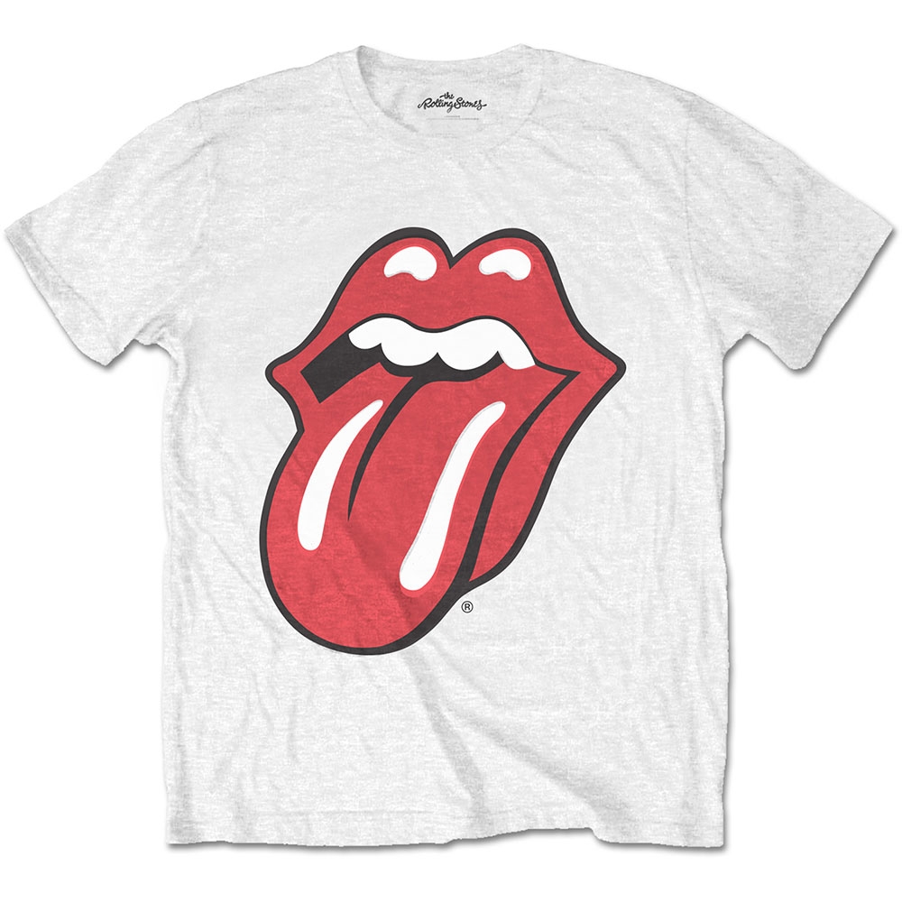 The Rolling Stones Unisex T-Shirt: Classic Tongue (Soft Hand Inks) (Large)