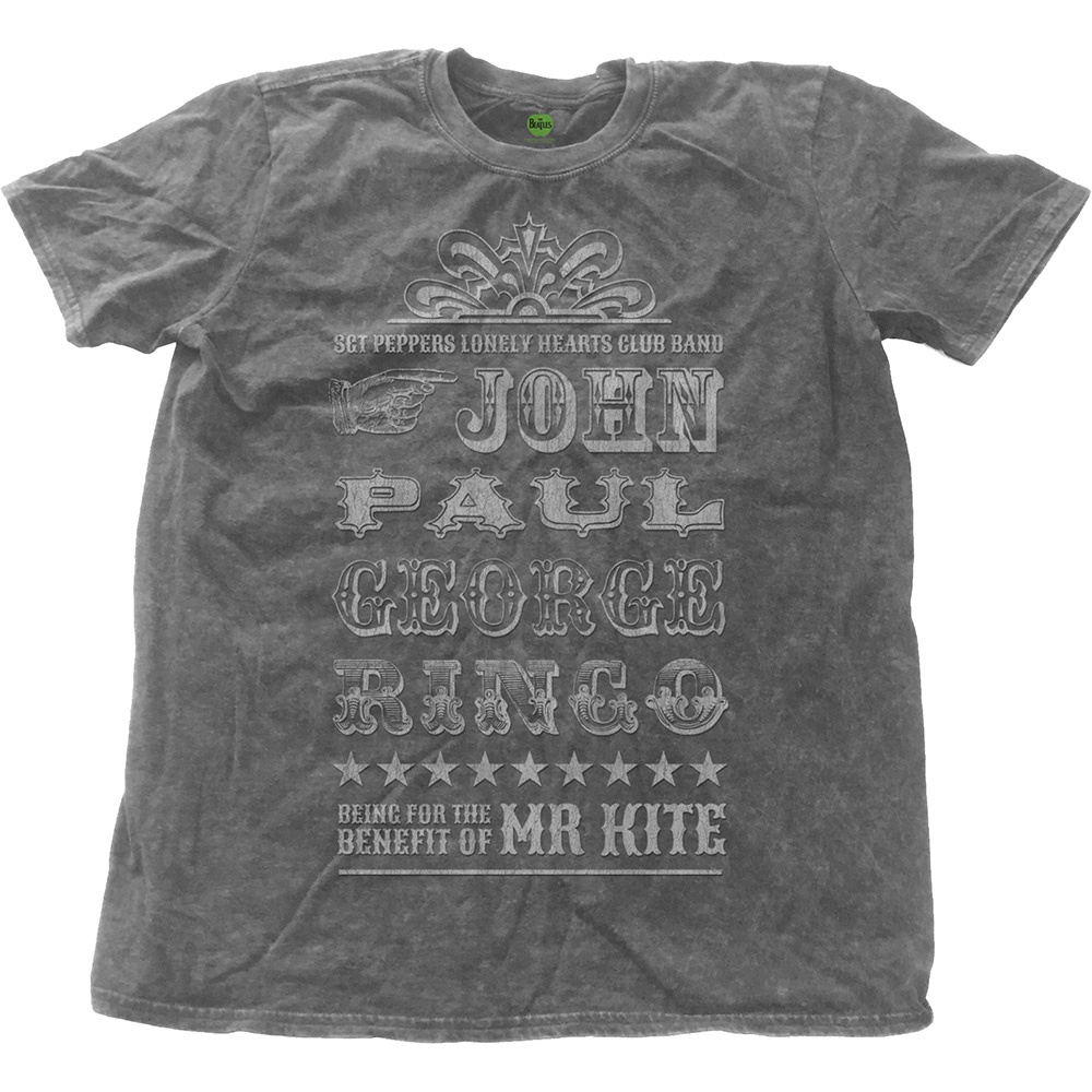 The Beatles Unisex Snow Wash T-Shirt: Mr Kite (Large)