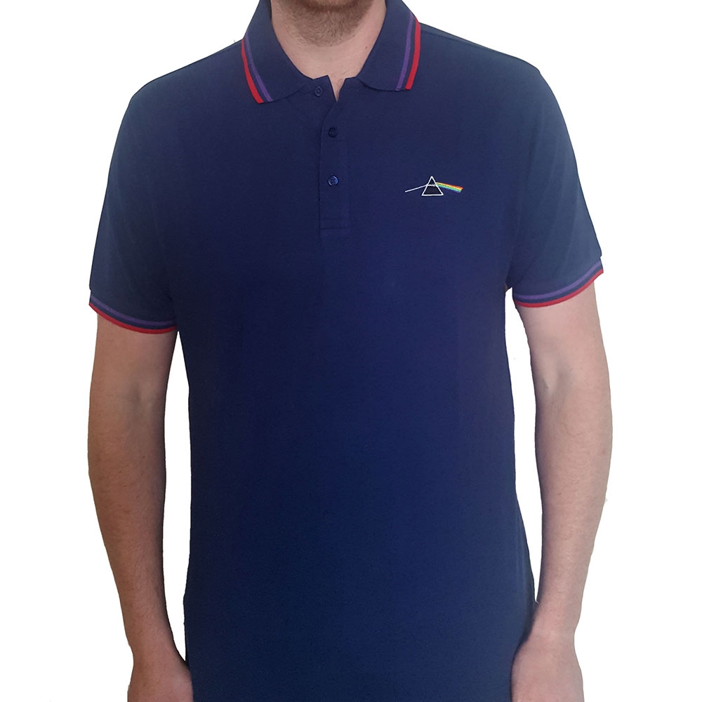 Pink Floyd Unisex Polo Shirt: Dark Side of the Moon Prism (Large)