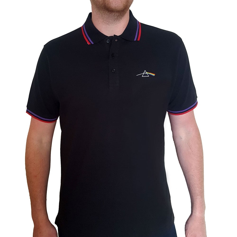 Pink Floyd Unisex Polo Shirt: Dark Side of the Moon Prism (Small)