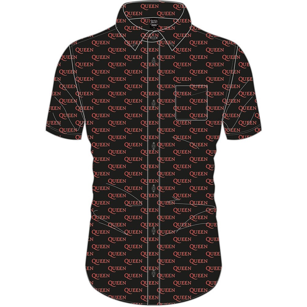 Queen Unisex Casual Shirt: Logo Pattern (All Over Print) (XX-Large)
