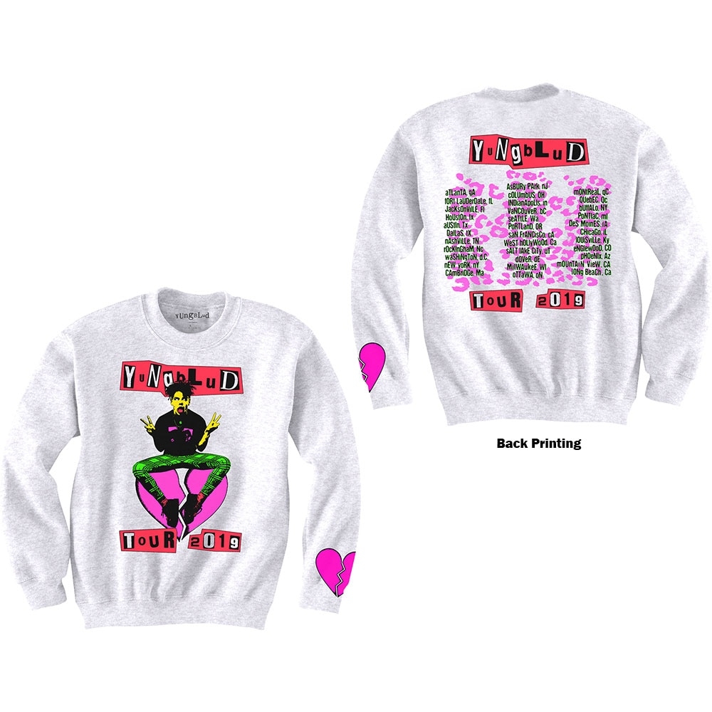 Yungblud Unisex Sweatshirt: Tour (Back & Arm Print) (Medium)