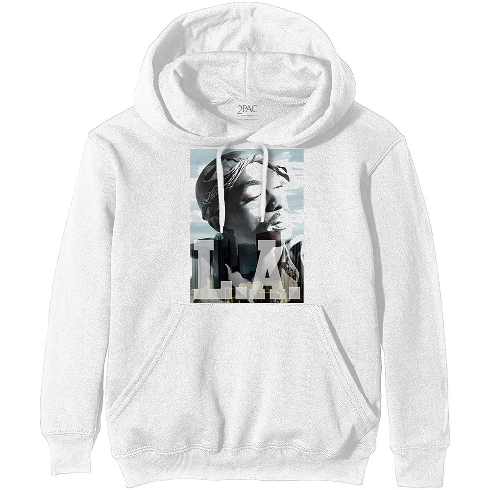 Tupac Pullover Hoodie: LA Skyline (Medium)