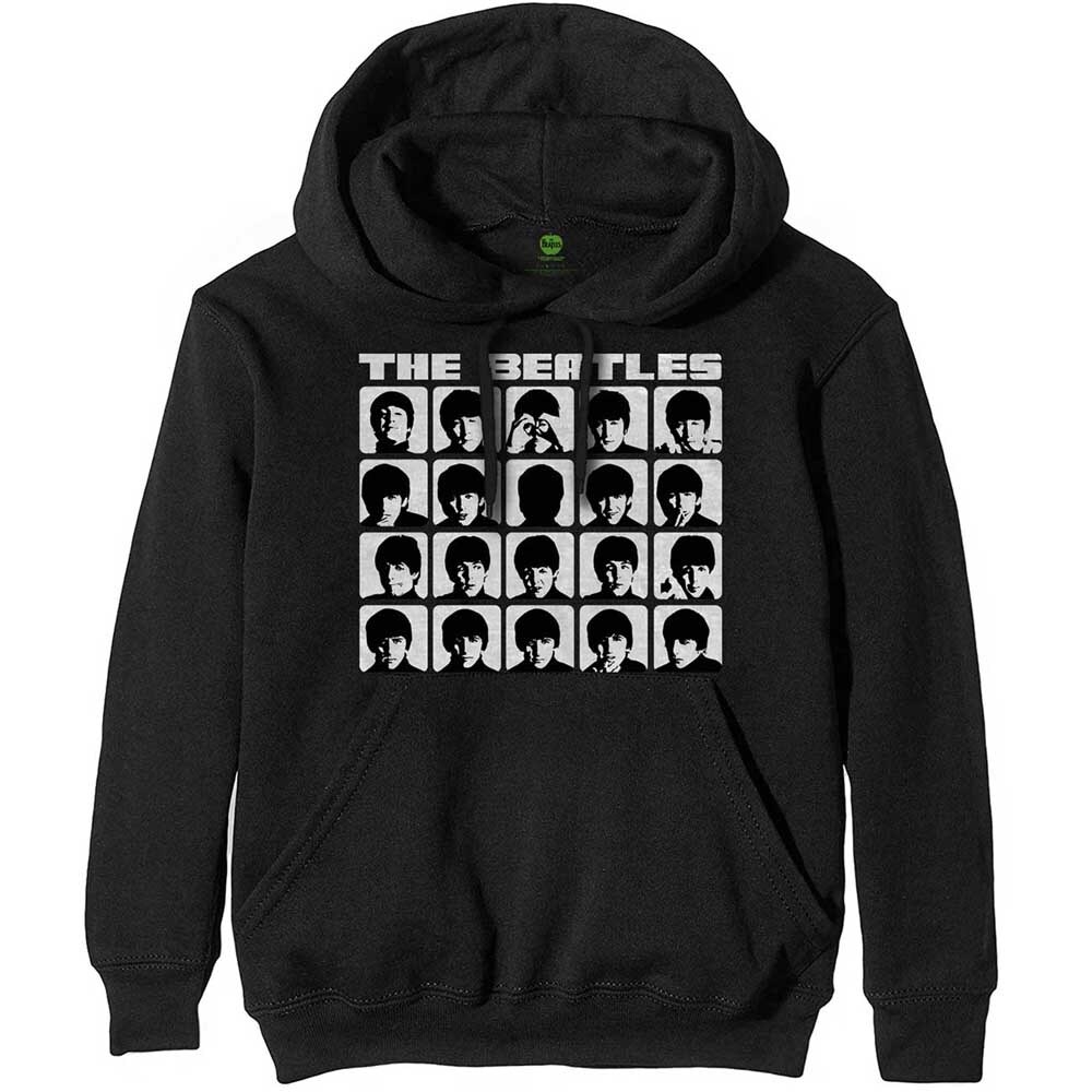 The Beatles Unisex Pullover Hoodie: Hard Days Night Faces Mono (X-Large)
