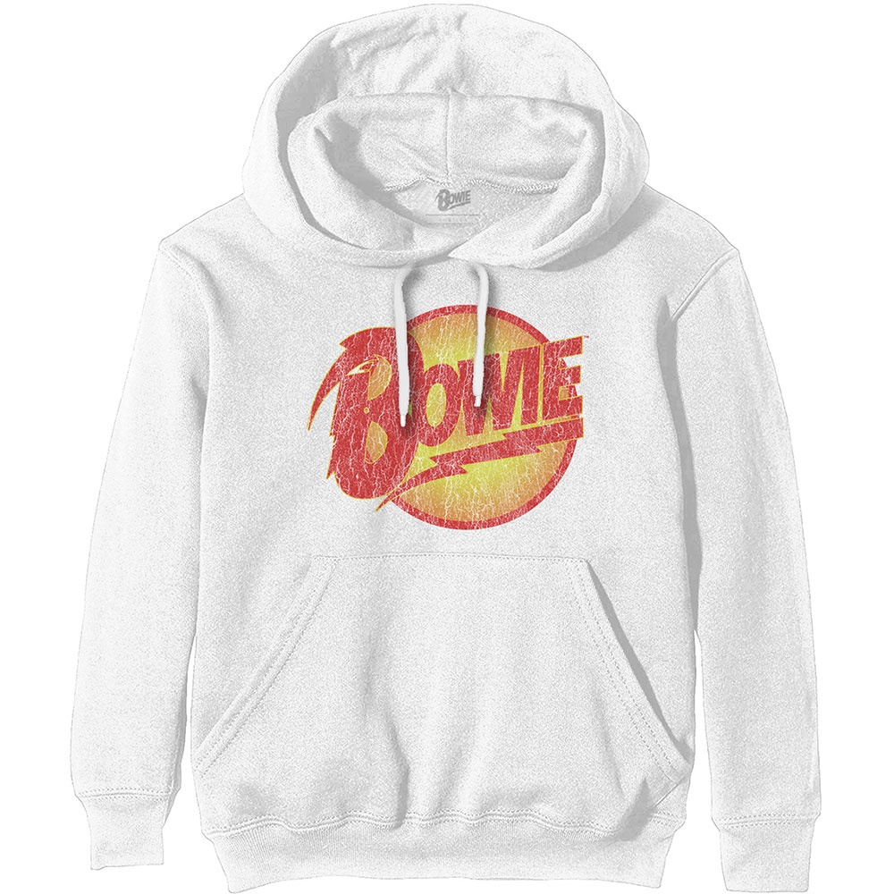David Bowie Pullover Hoodie: Vintage Diamond Dogs Logo (Small)