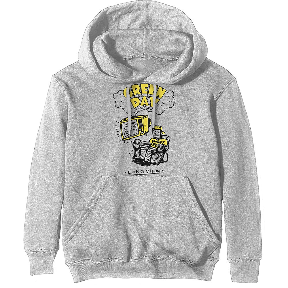 Green Day Unisex Pullover Hoodie: Longview Doodle (Large)