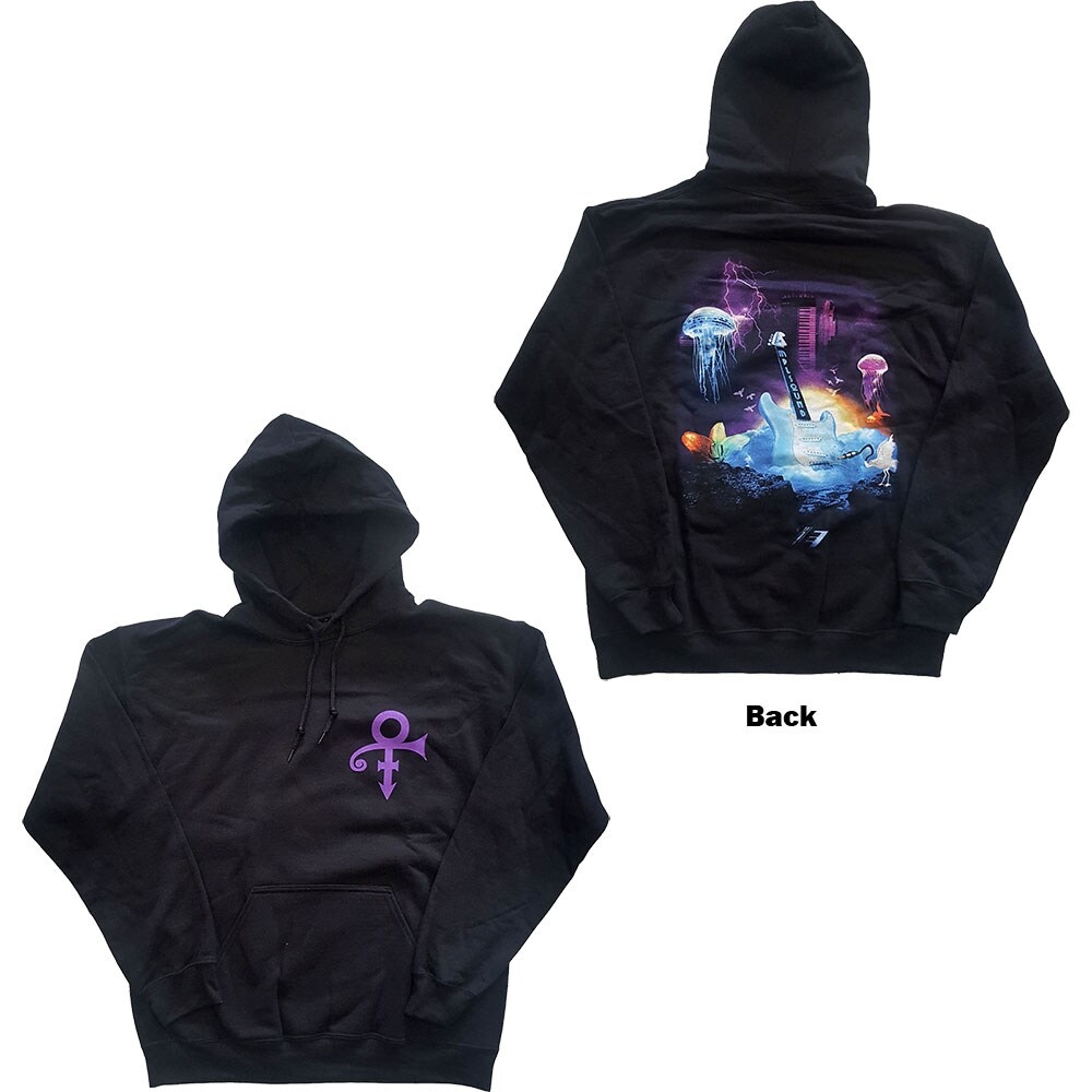 Prince Unisex Pullover Hoodie: Lotus Flower (Back Print) (Small)