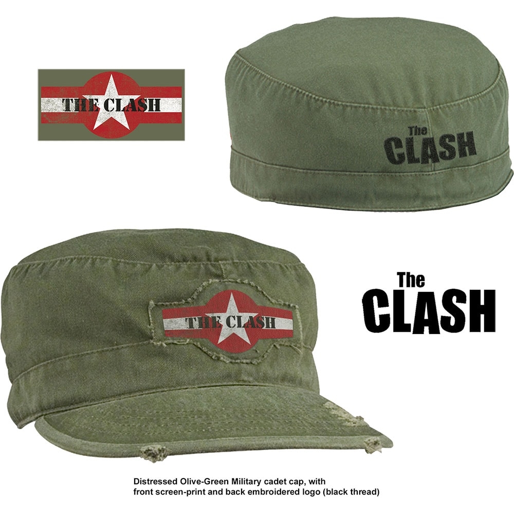 The Clash Unisex Military Cap: Star Logo (Distressed) (Medium)