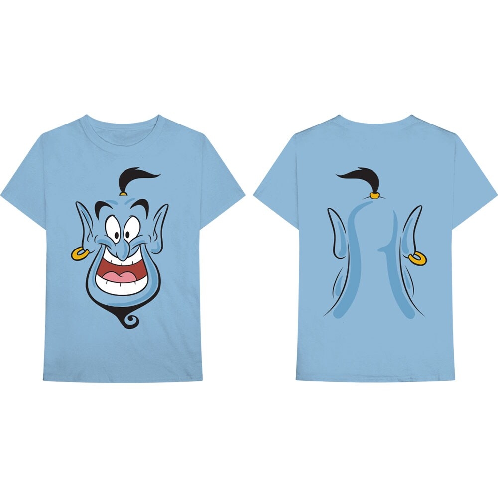 Disney Unisex T-Shirt: Aladdin Genie (Back Print) (X-Large)