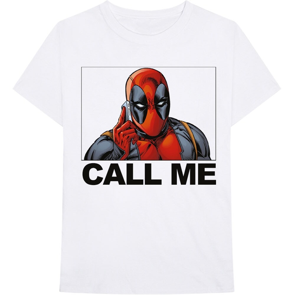 Marvel Comics Unisex T-Shirt: Deadpool Call Me (Small)