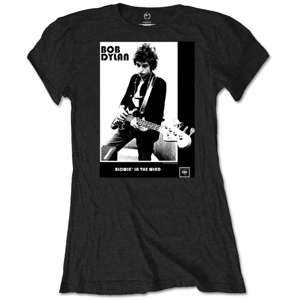 Bob Dylan Ladies T-Shirt: Blowing in the Wind (Retail Pack) (Large)