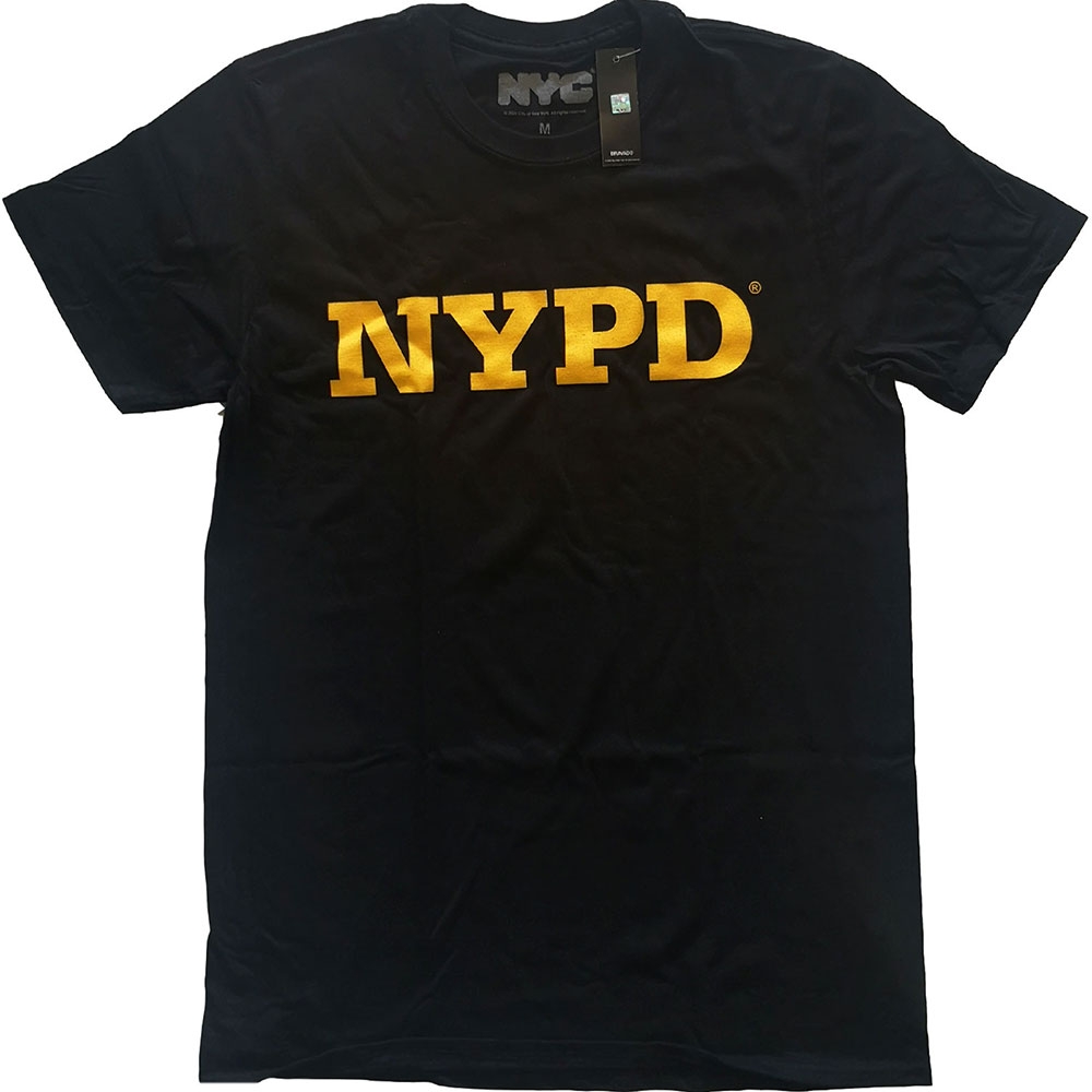 New York City Unisex T-Shirt: NYPD Text Logo (Small)