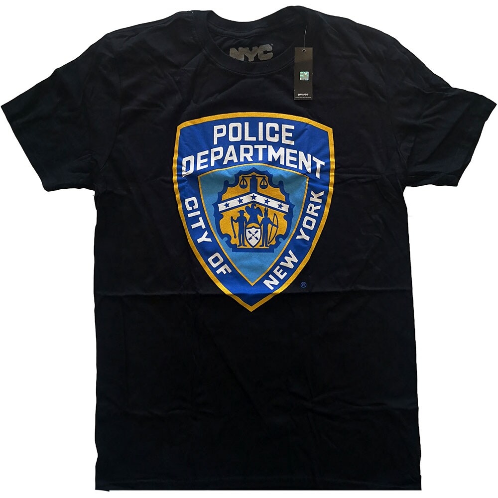 New York City Unisex T-Shirt: Police Dept. Badge (X-Large)