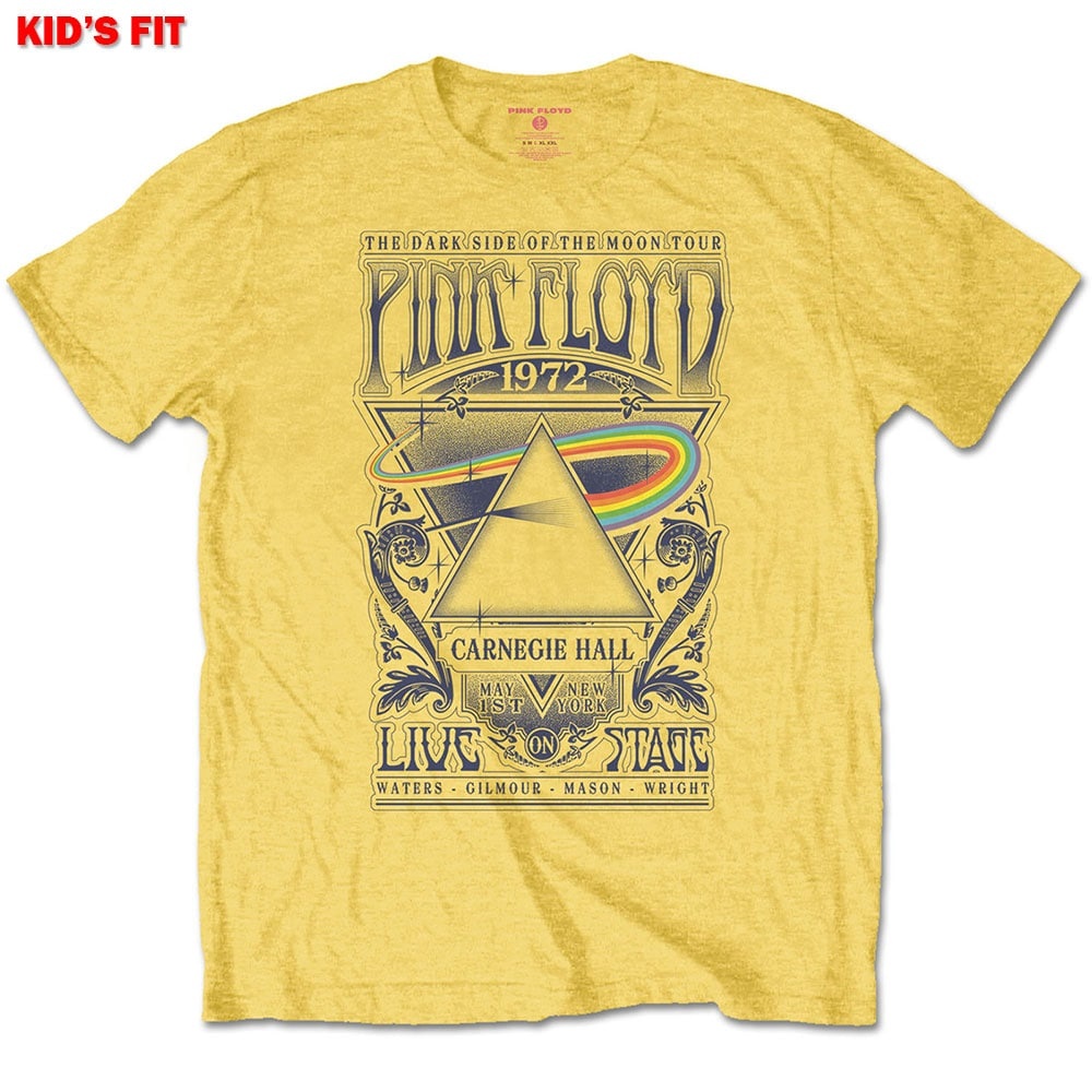 Pink Floyd Kids T-Shirt: Carnegie Hall Poster (3-4 Years)