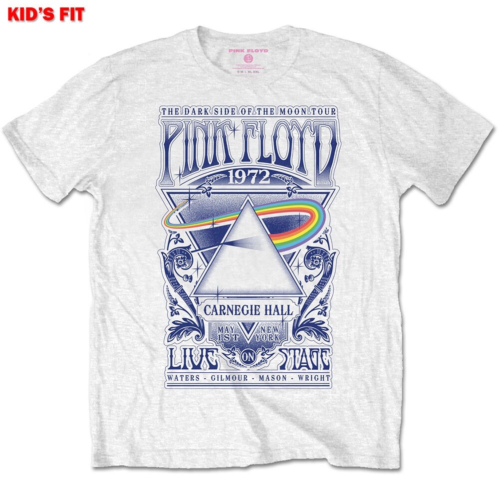 Pink Floyd Kids T-Shirt: Carnegie Hall Poster (Retail Pack) (7-8 Years)