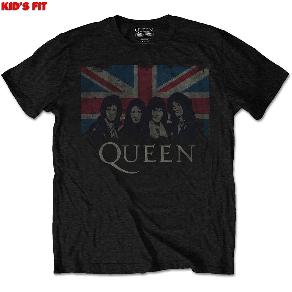 Queen Kids T-Shirt: Vintage Union Jack (9-10 Years)
