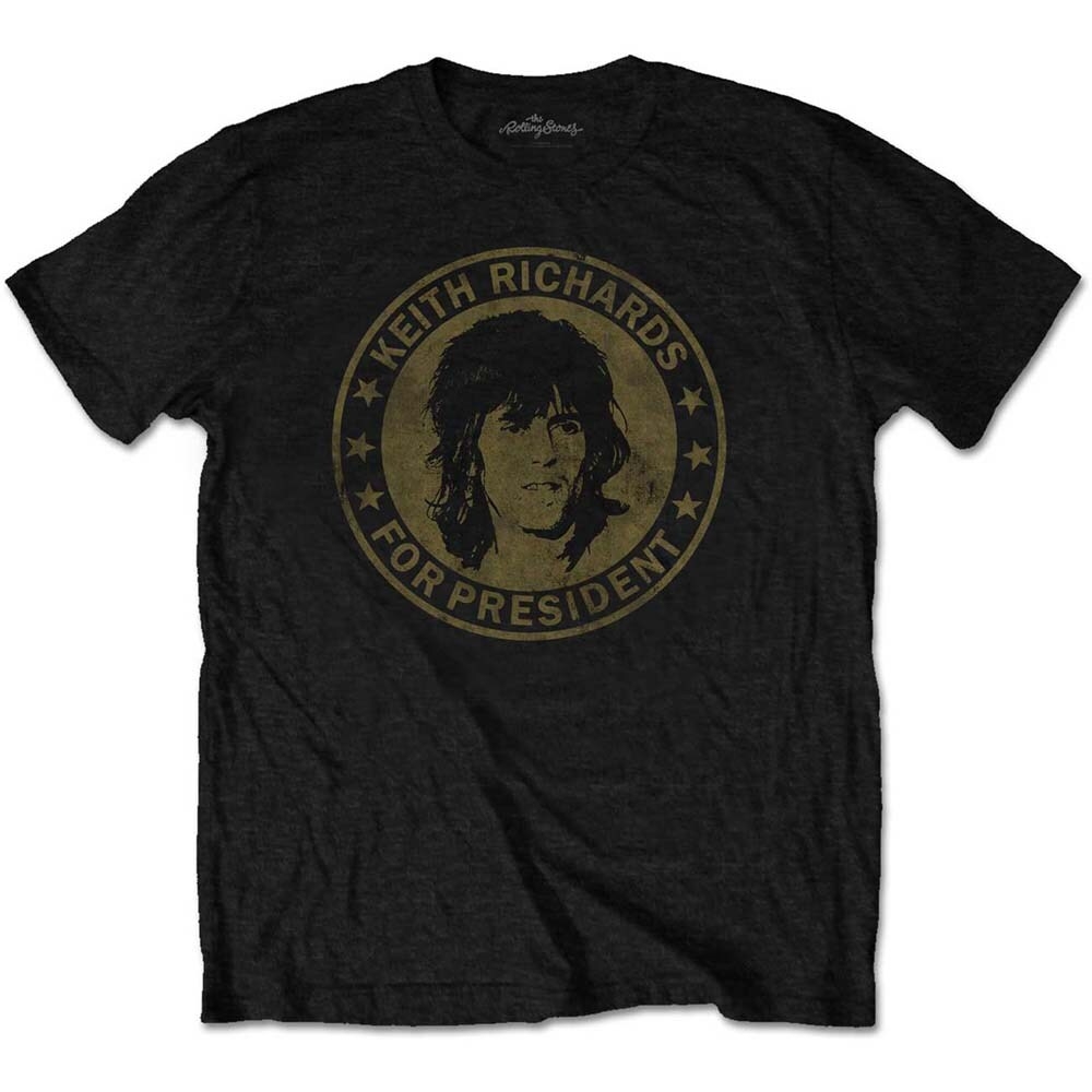 The Rolling Stones Unisex T-Shirt: Keith for President (Retail Pack) (Small)