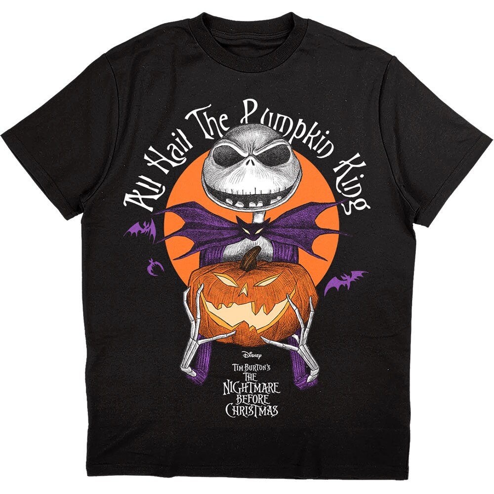 Disney Unisex Tee: The Nightmare Before Christmas All Hail the Pumpkin King (Medium)