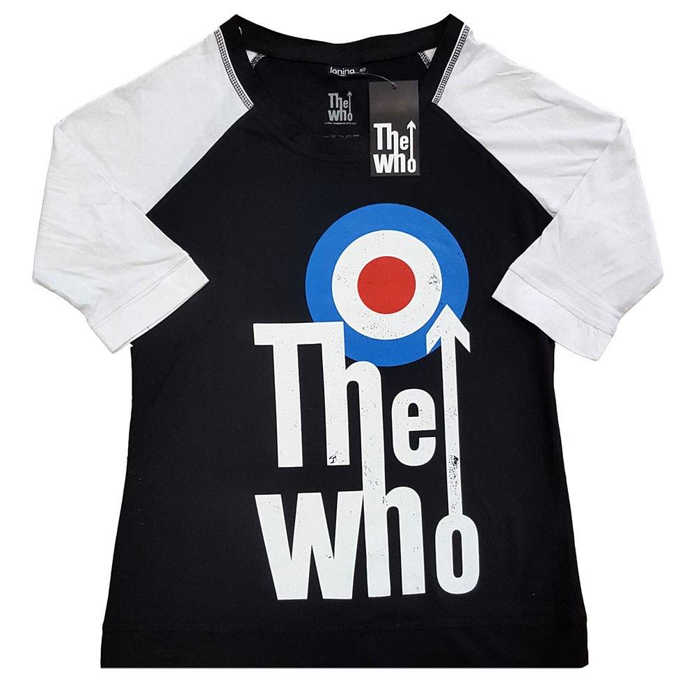 The Who Ladies Raglan T-Shirt: Elevated Target (XX-Large)