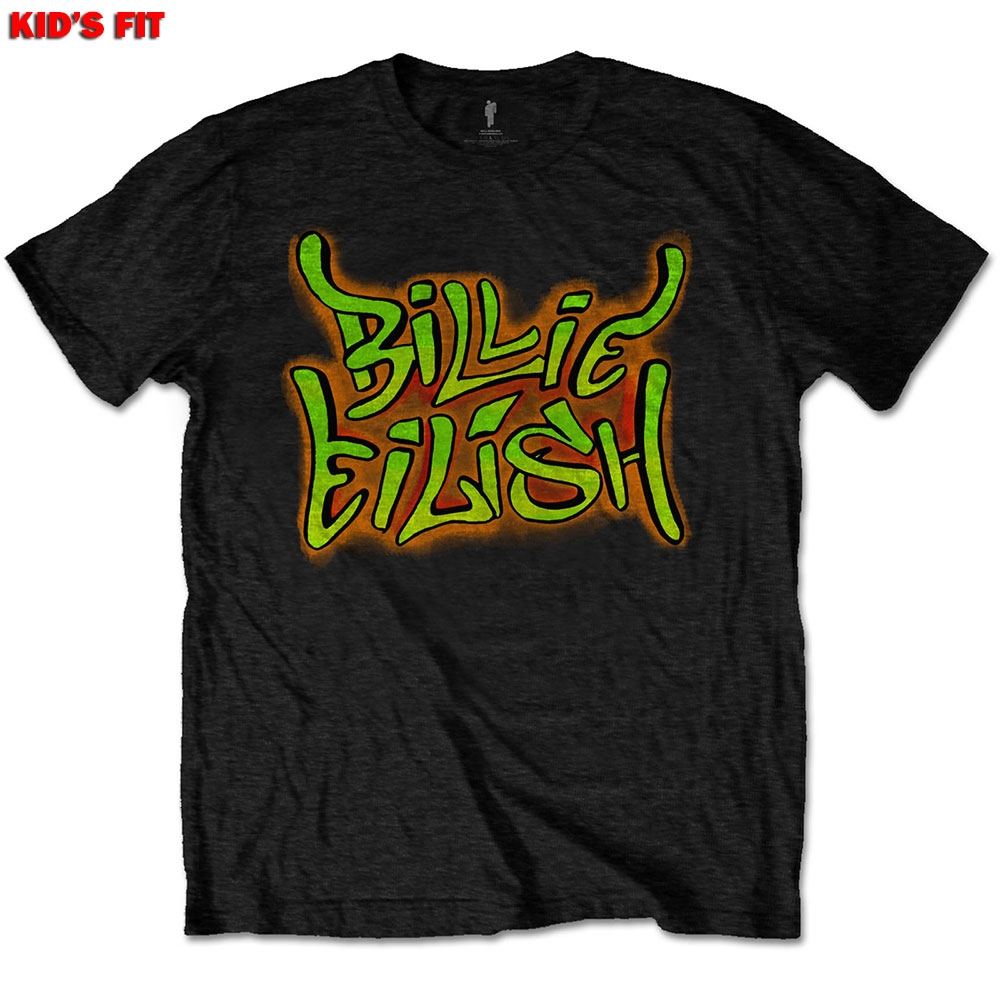 Billie Eilish Kids T-Shirt: Graffiti (7-8 Years)
