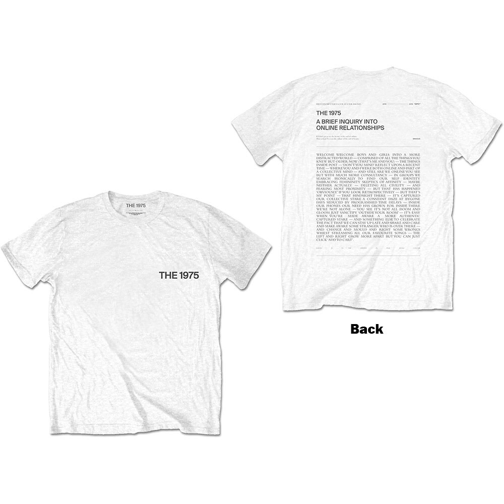 The 1975 Unisex T-Shirt: A Brief Inquiry (Back Print) (Small)
