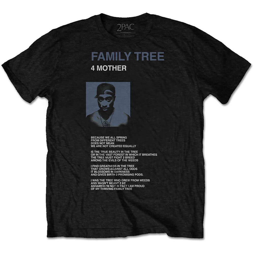 Tupac Unisex T-Shirt: Family Tree (X-Large)