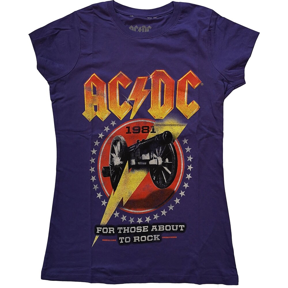 AC/DC Ladies T-Shirt: For Those About To Rock '81 (Small)