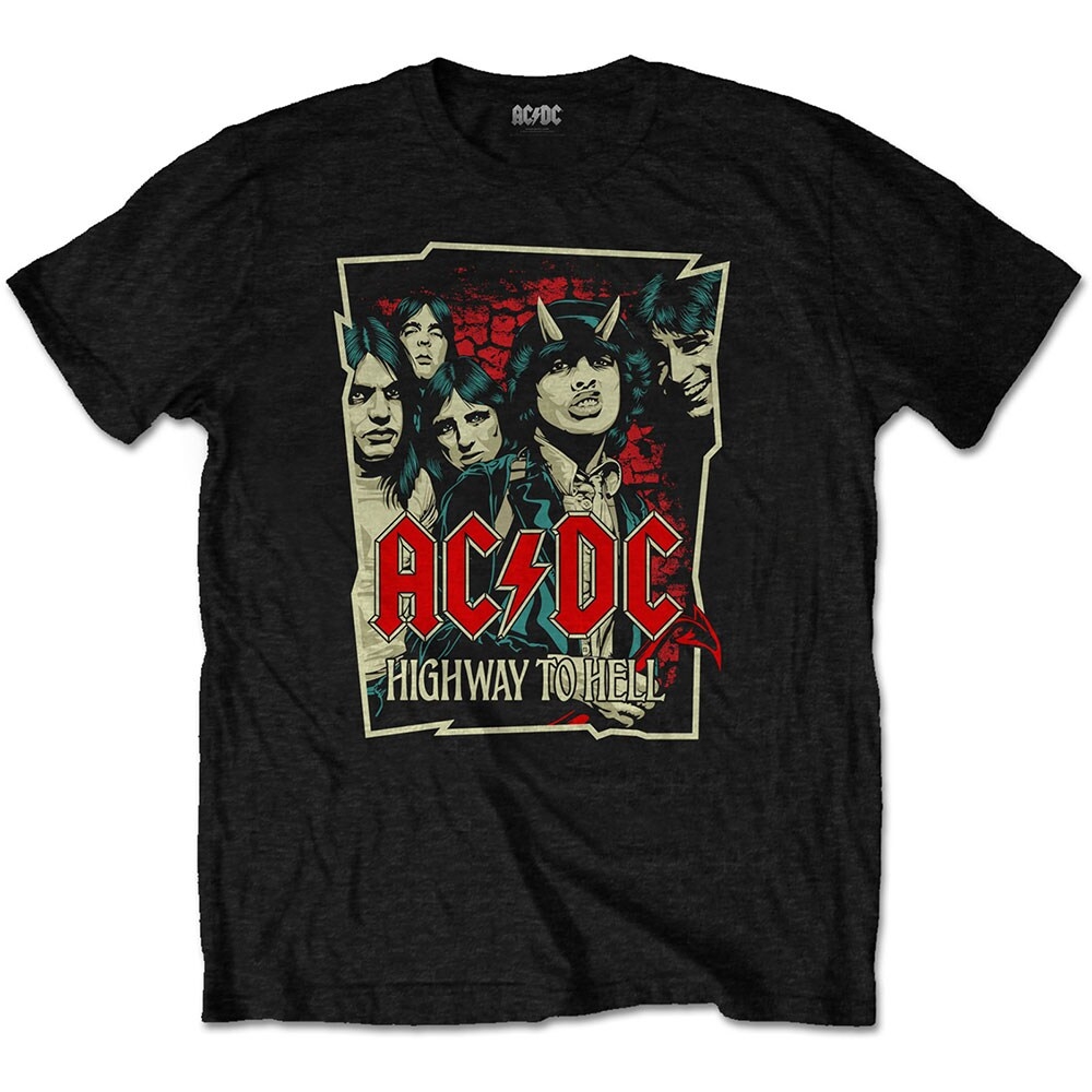 AC/DC Unisex T-Shirt: Highway To Hell Sketch (Small)