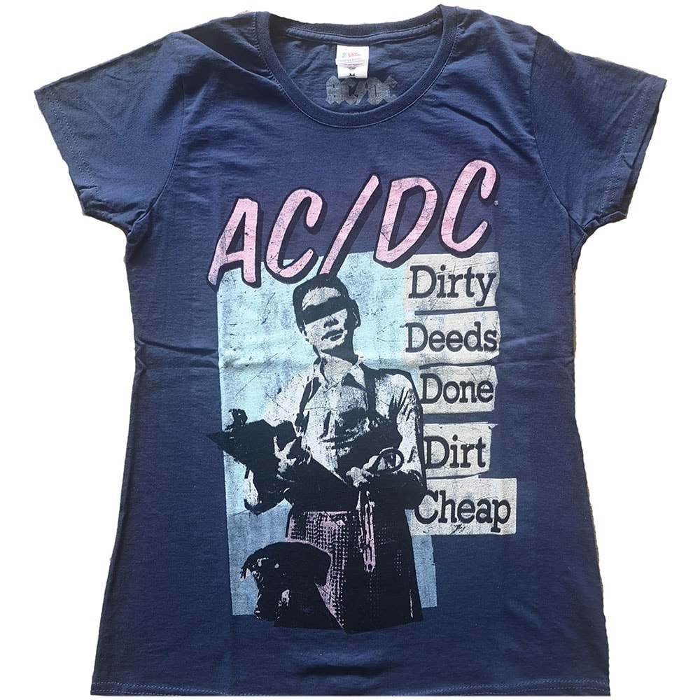 AC/DC Ladies T-Shirt: Vintage DDDDC (Medium)