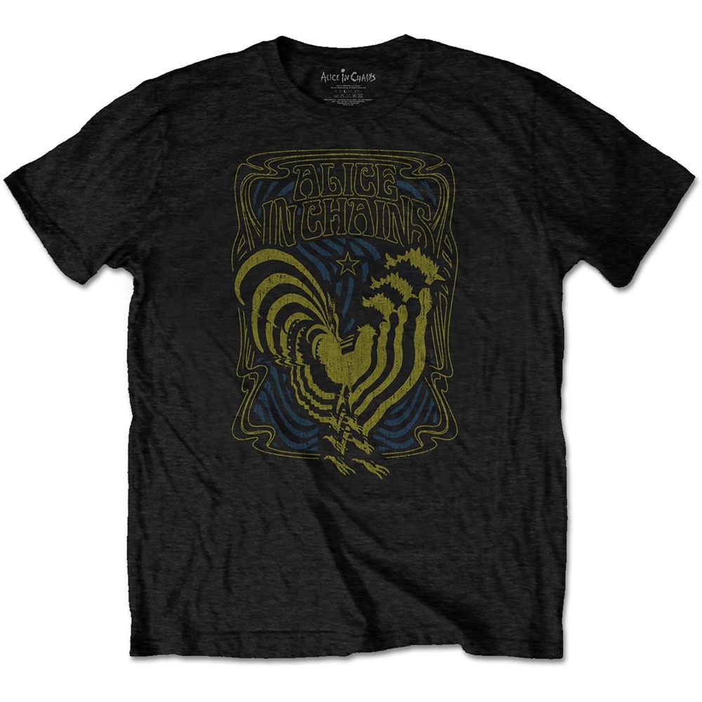 Alice in Chains Unisex T-Shirt: Psychedelic Rooster (Large)