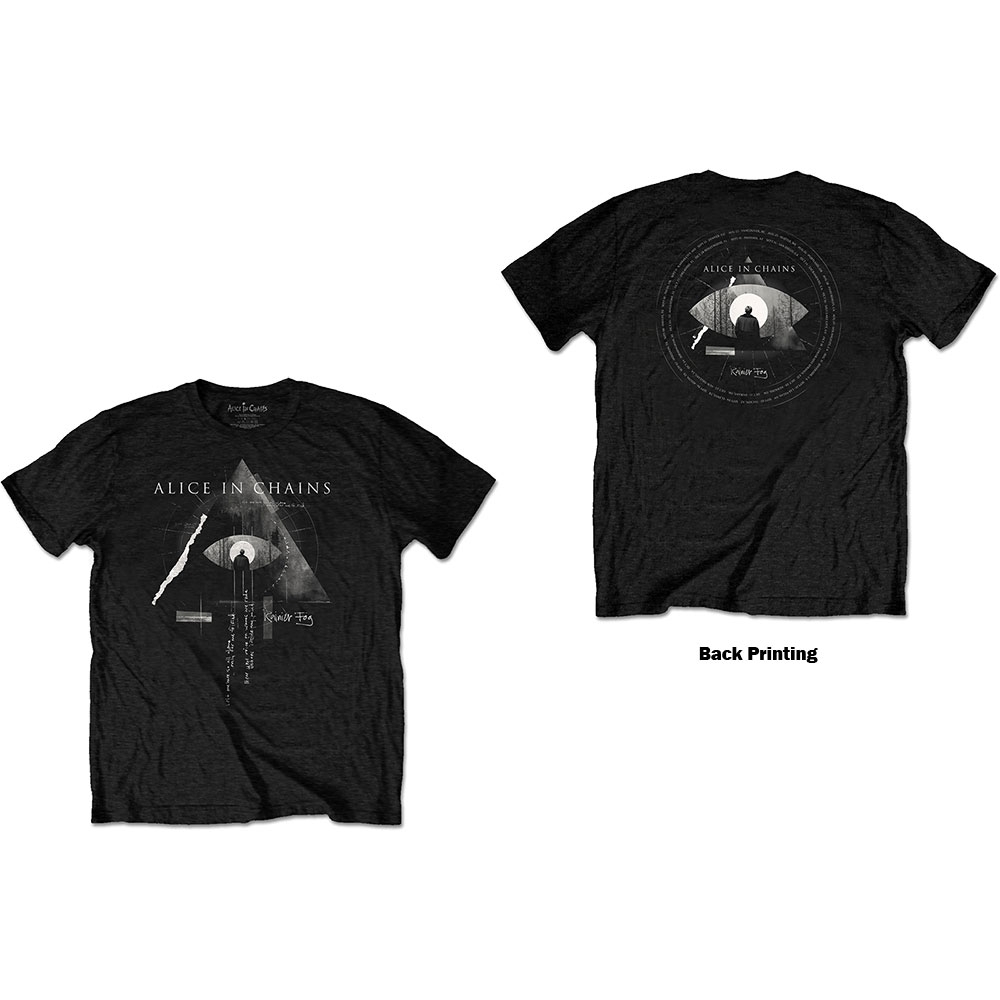Alice In Chains Unisex T-Shirt: Fog Mountain (Back Print) (XX-Large)