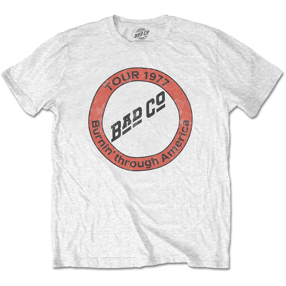 Bad Company Unisex T-Shirt: Burnin' Through America (Large)