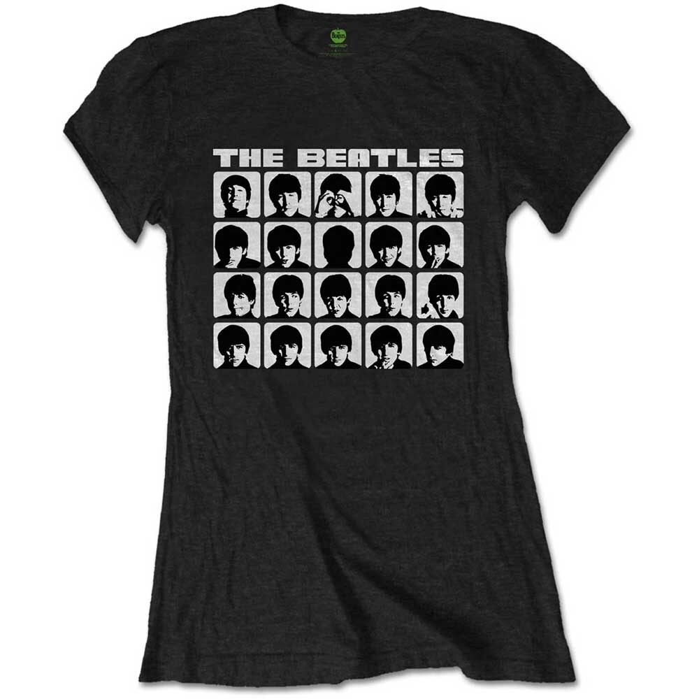 The Beatles Ladies T-Shirt: Hard Days Night Faces Mono (XX-Large)