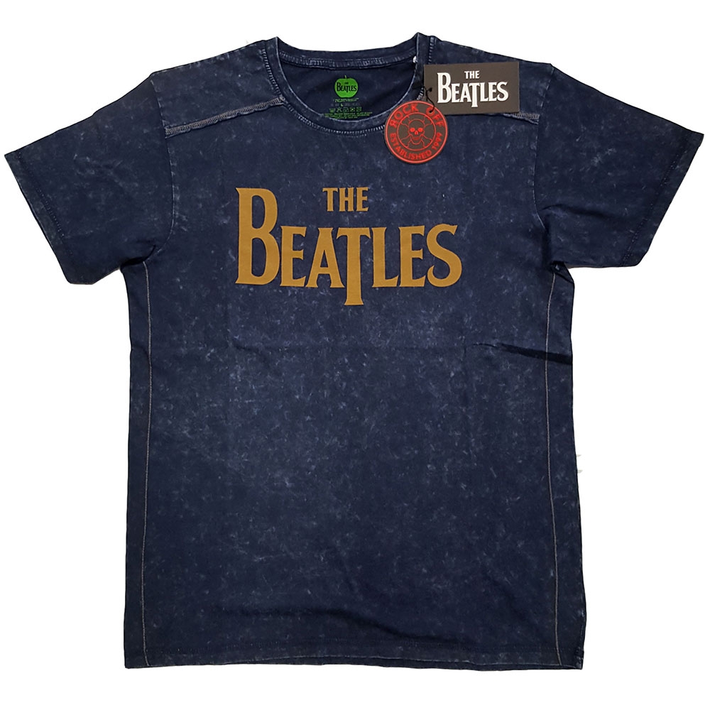 The Beatles Unisex Snow Wash T-Shirt: Drop T Logo (XX-Large)