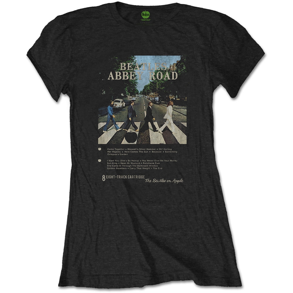 The Beatles Ladies T-Shirt: Abbey Road 8 Track (Large)