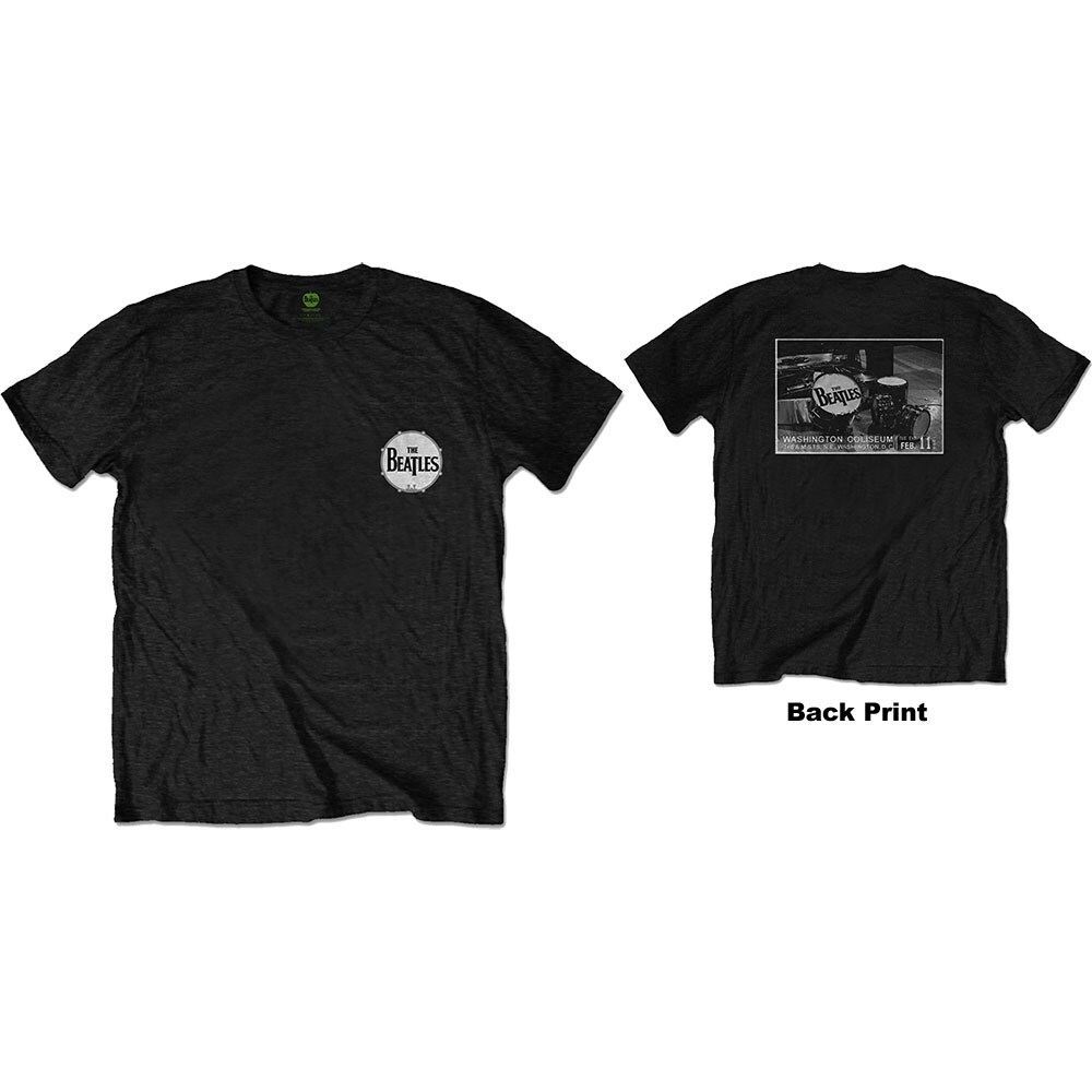 The Beatles Unisex T-Shirt: Washington Coliseum (Back Print) (Large)