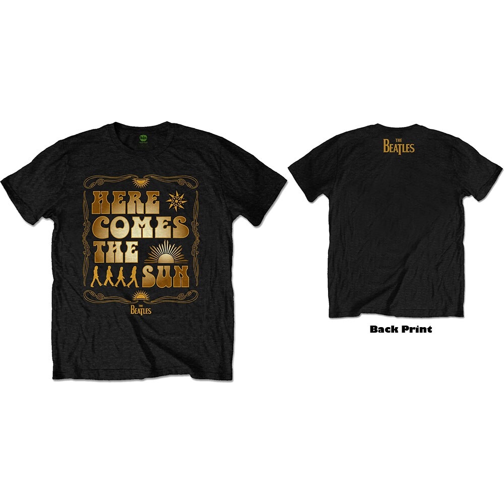 The Beatles Unisex T-Shirt: Here Comes The Sun (Back Print) (Small)