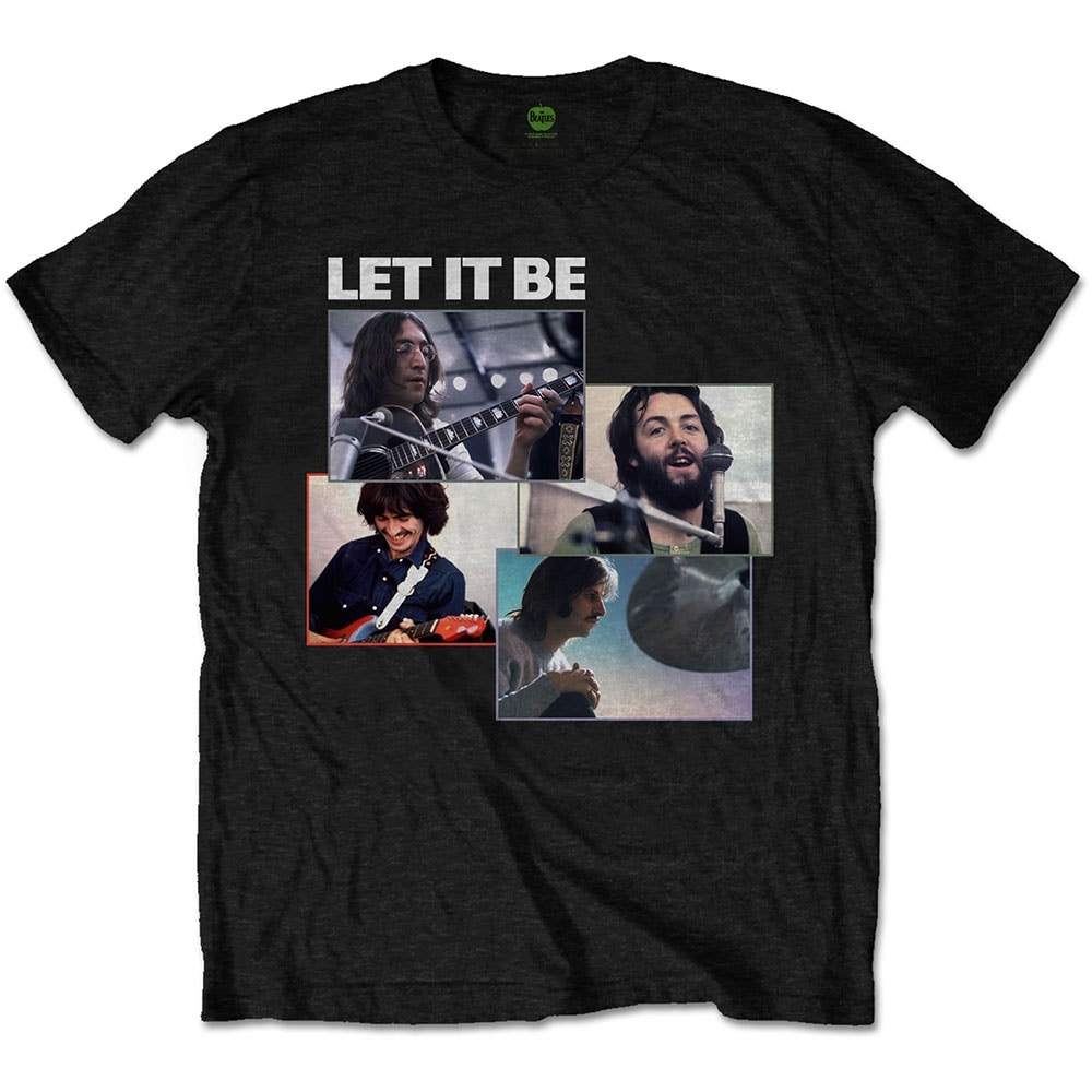 The Beatles Unisex T-Shirt: Let It Be Recording Shots (Large)