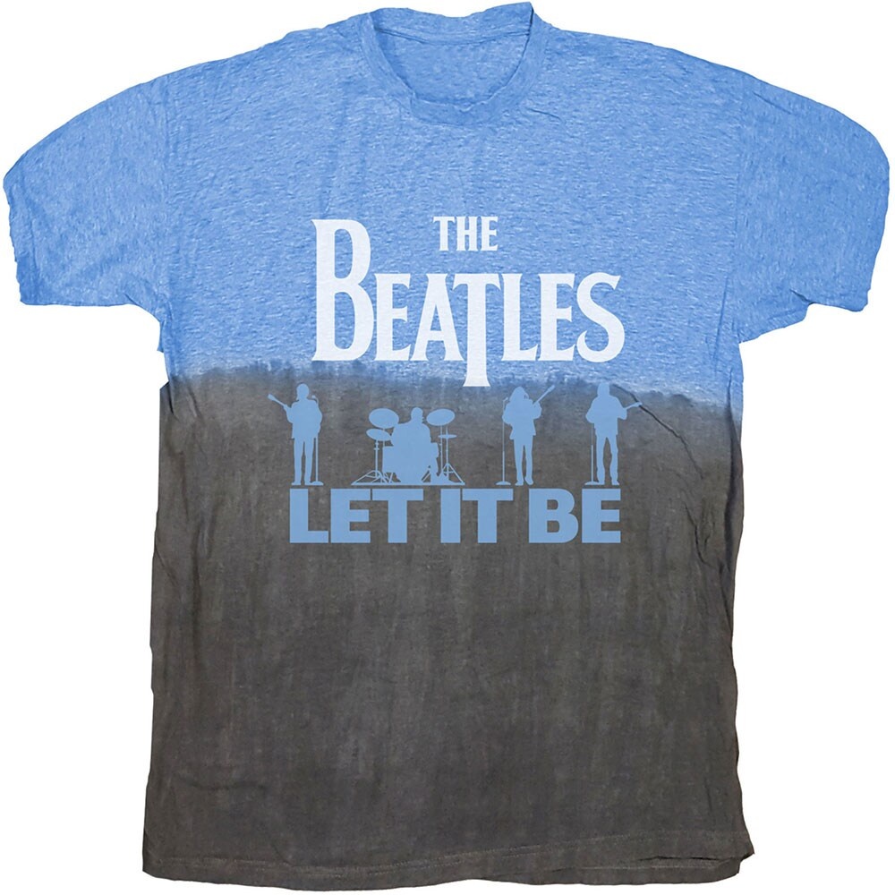 The Beatles Unisex T-Shirt: Let It Be Split (Dip-Dye) (Small)