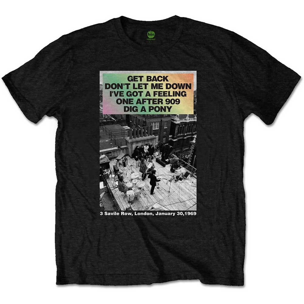 The Beatles Unisex T-Shirt: Rooftop Songs Gradient (Large)