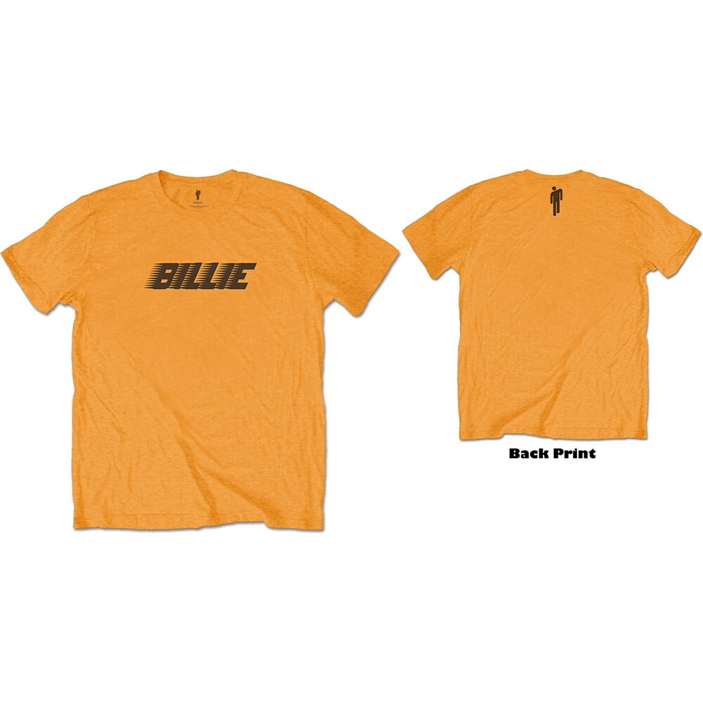 Billie Eilish Unisex T-Shirt: Racer Logo & Blohsh (Back Print) (Small)