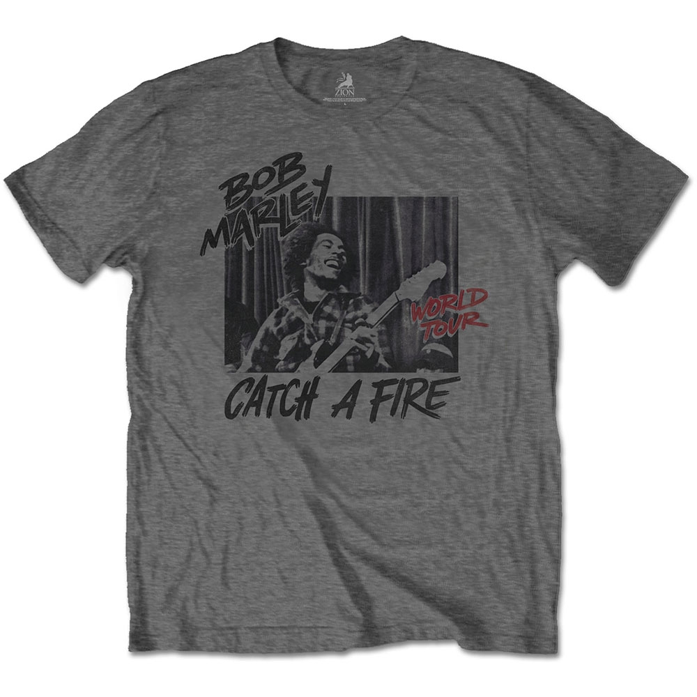 Bob Marley Unisex T-Shirt: Catch A Fire World Tour (X-Large)