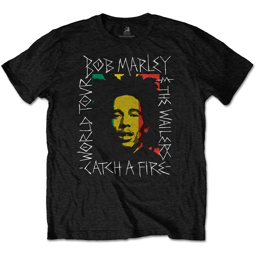Bob Marley Unisex T-Shirt: Rasta Scratch (Large)