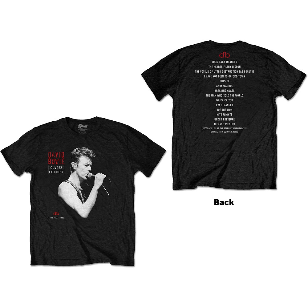 David Bowie Unisex T-Shirt: Dallas '95 (Back Print) (XX-Large)