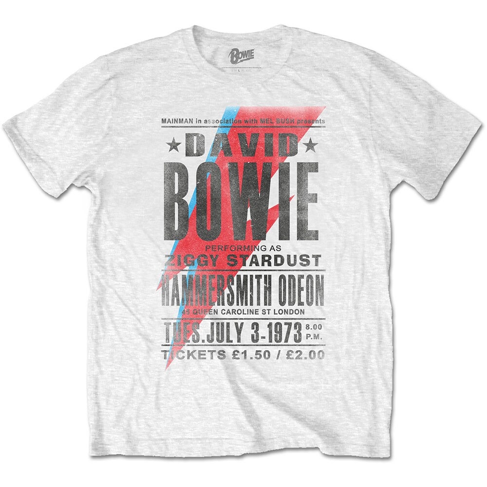 David Bowie Unisex T-Shirt: Hammersmith Odeon (Large)